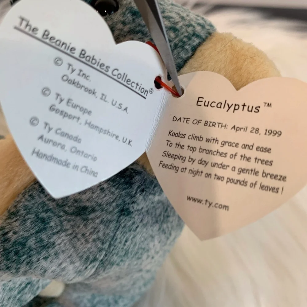 Ty (30) Koala Plush Pair in Green and Cream “Eucalyptus” - Picture 15 of 16